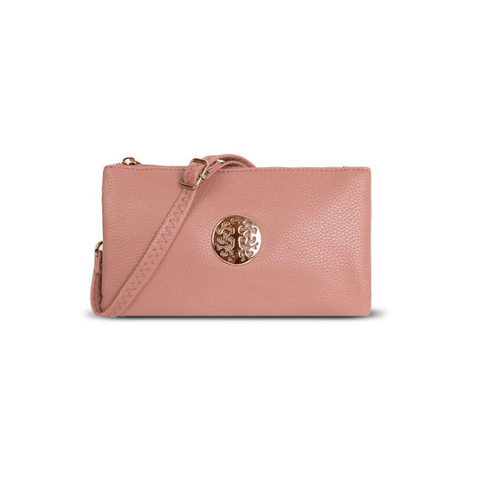 GESSY SM ALLDOUBLE LAYERS CLUTCH BAG IN NUDE