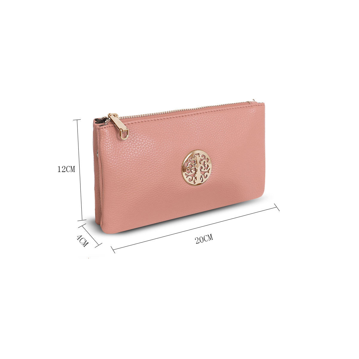 GESSY SM ALLDOUBLE LAYERS CLUTCH BAG IN NUDE