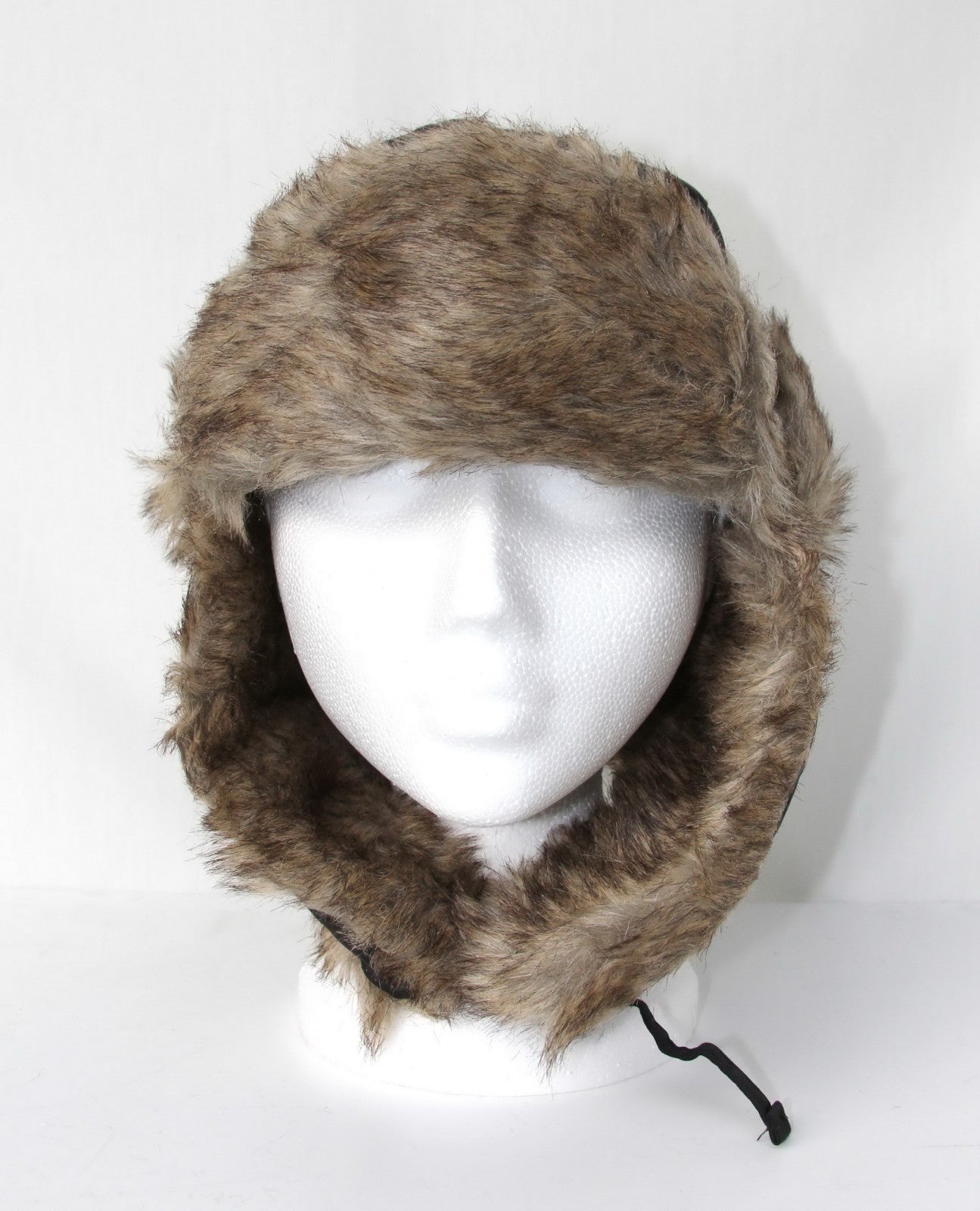GESSY FAUX FUR WARM WINTER HUNTING HAT IN BLACK