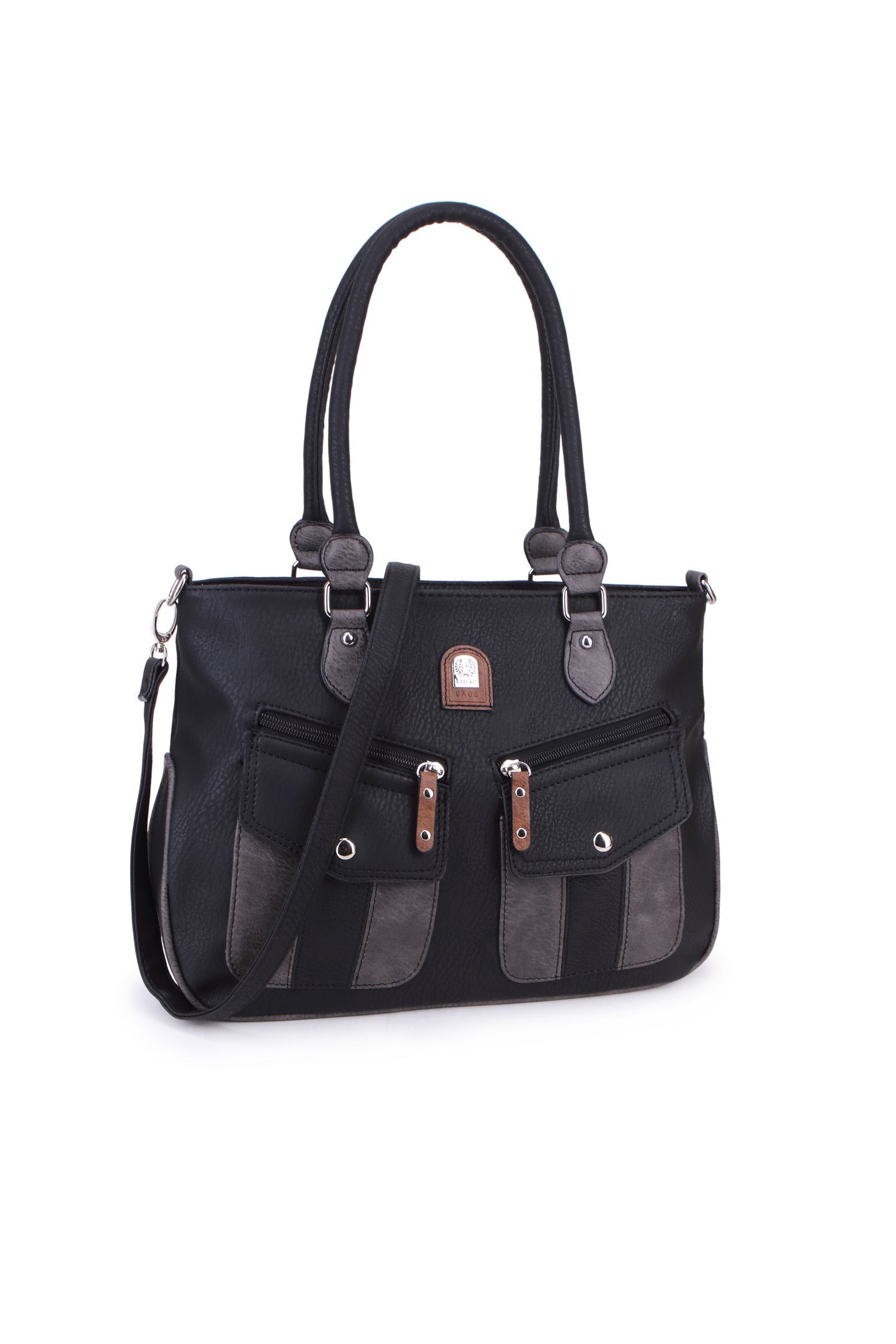 GESSY COLORBLOCK HANDBAG IN BLACK/G