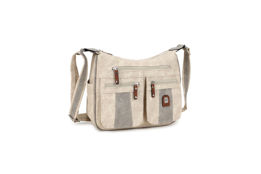 GESSY YOUTHFUL SQUARE HANDBAG IN BEIGE