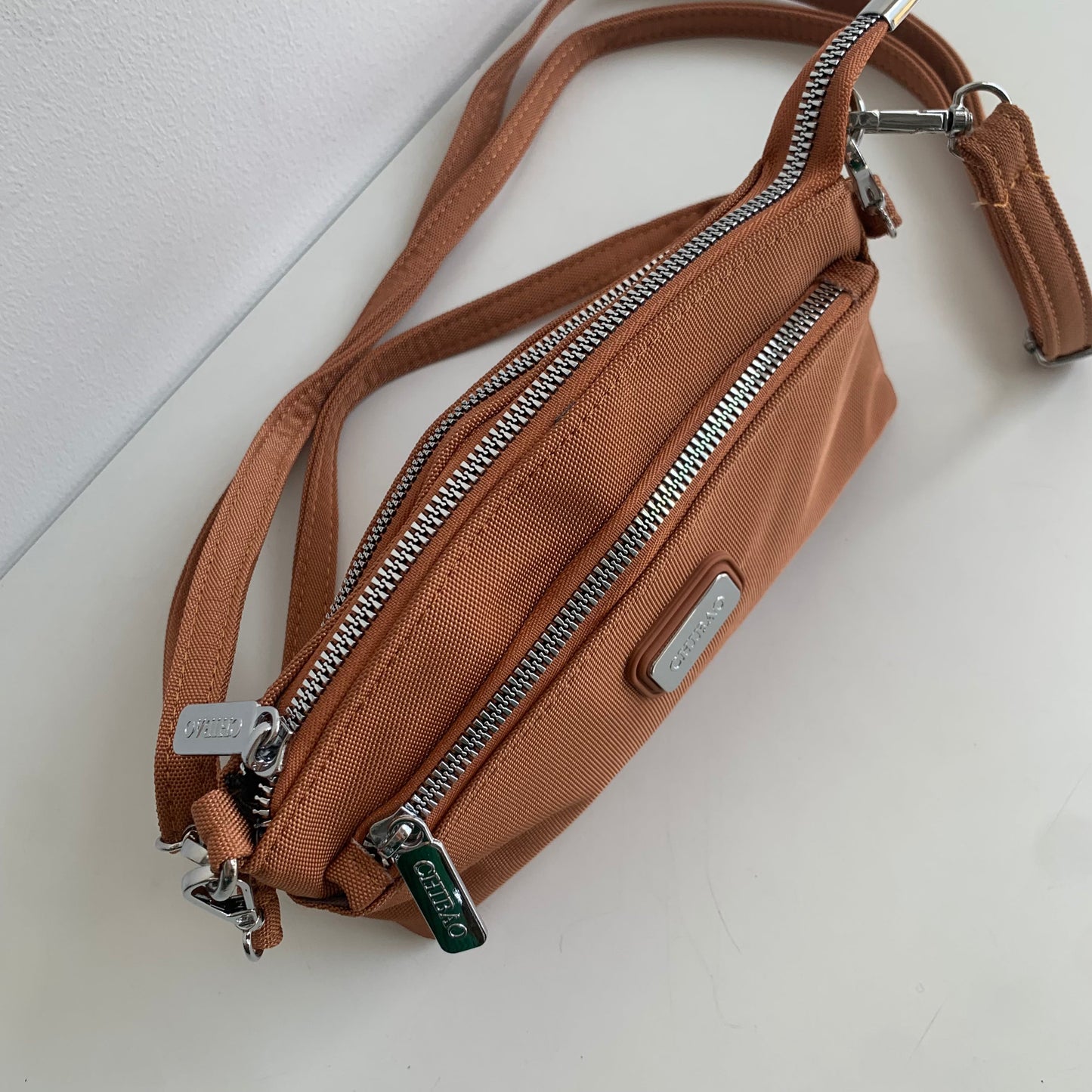 GESSY MULTI-LAYER CROSSBODY BAG IN ORANGE