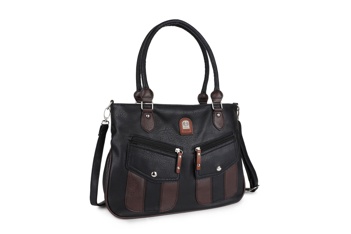 GESSY COLORBLOCK HANDBAG IN BLACK/C