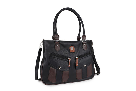 GESSY COLORBLOCK HANDBAG IN BLACK/C