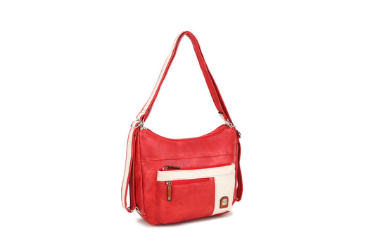 GESSY COLORBLOCK HANDBAG IN RED