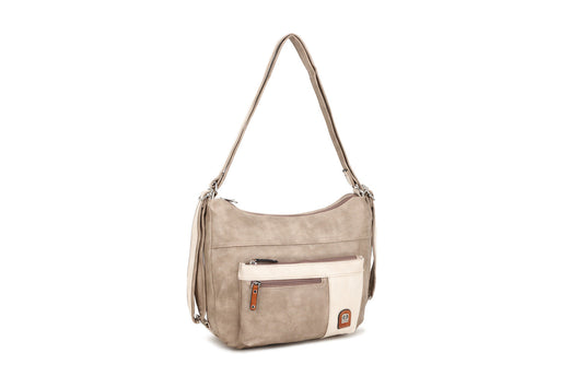 GESSY COLORBLOCK HANDBAG IN APRICOT