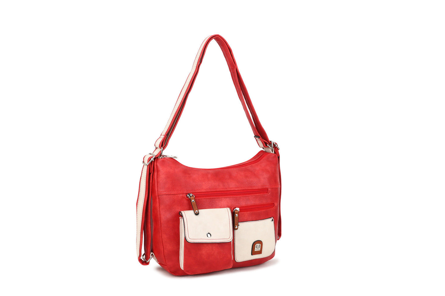 GESSY COLORBLOCK  BAG IN RED