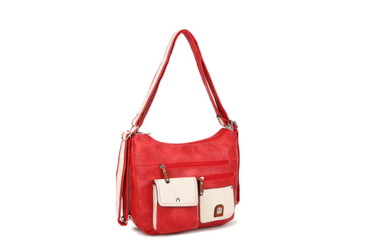 GESSY COLORBLOCK  BAG IN RED