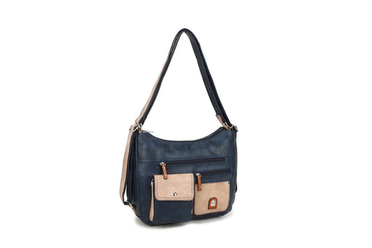 GESSY COLORBLOCK BAG IN BLUE
