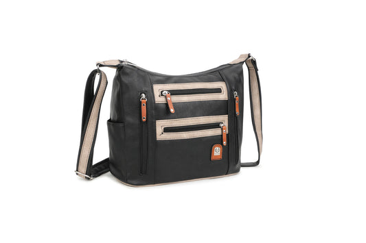 GESSY SPORT BAG IN BLACK/APRICOT