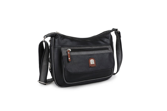 GESSY MEN'S MULTIFUCTIONAL CROSSBODY BAG IN BLACK/G