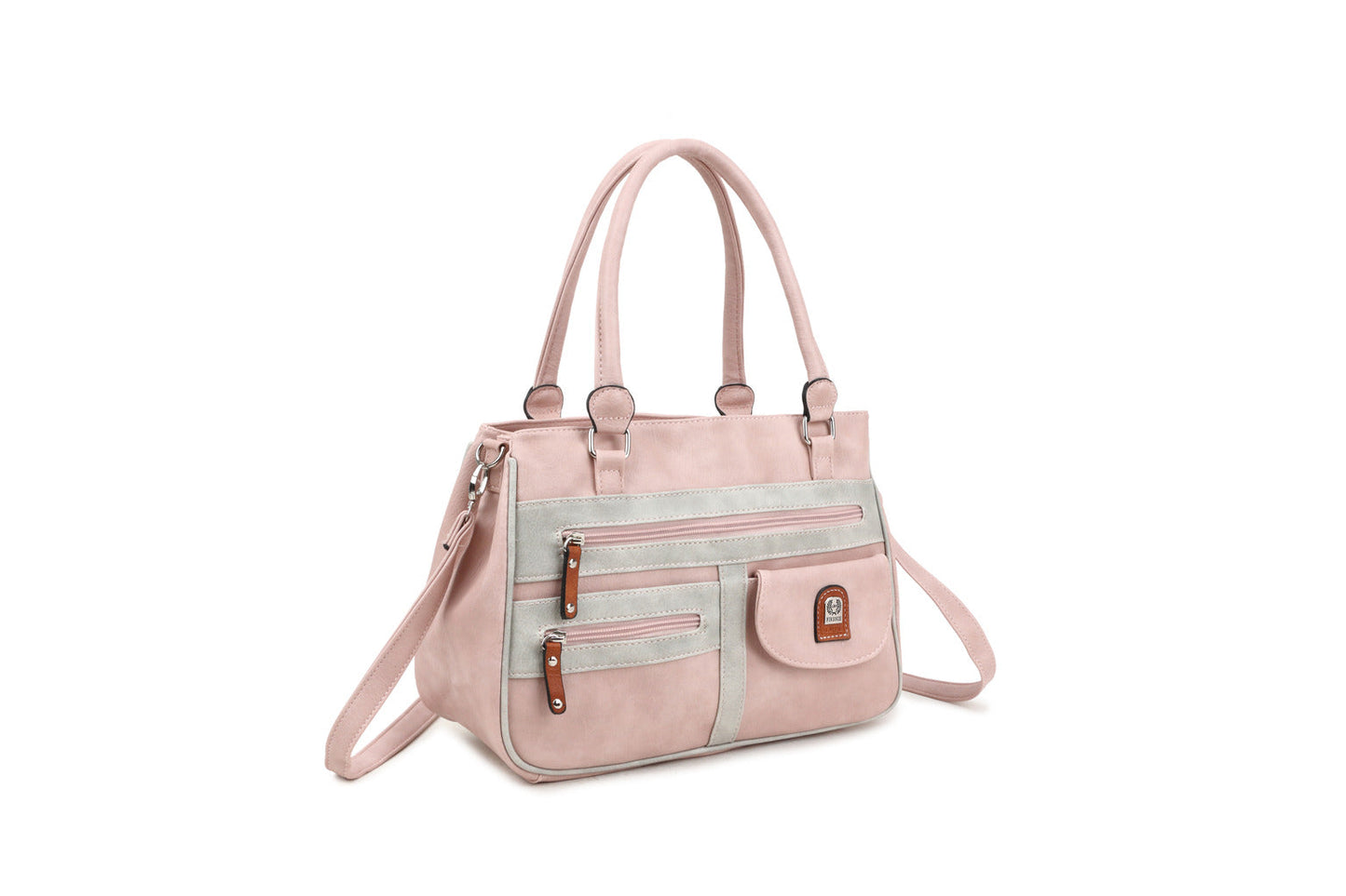 GESSY COLORBLOCK ZIP BAG IN PINK