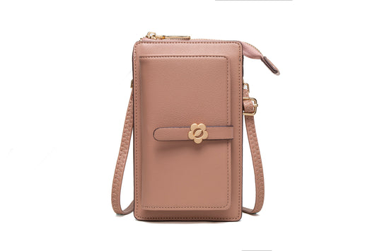 GESSY CROSSBODY MOBILE PHONE PURSE IN PINK