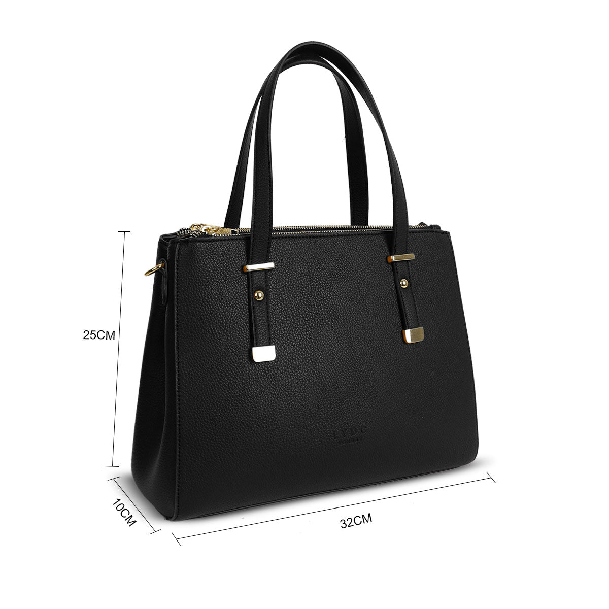 LYDC BUSINESS LAPTOP HANDBAG IN BLACK LARGE CAPACITY