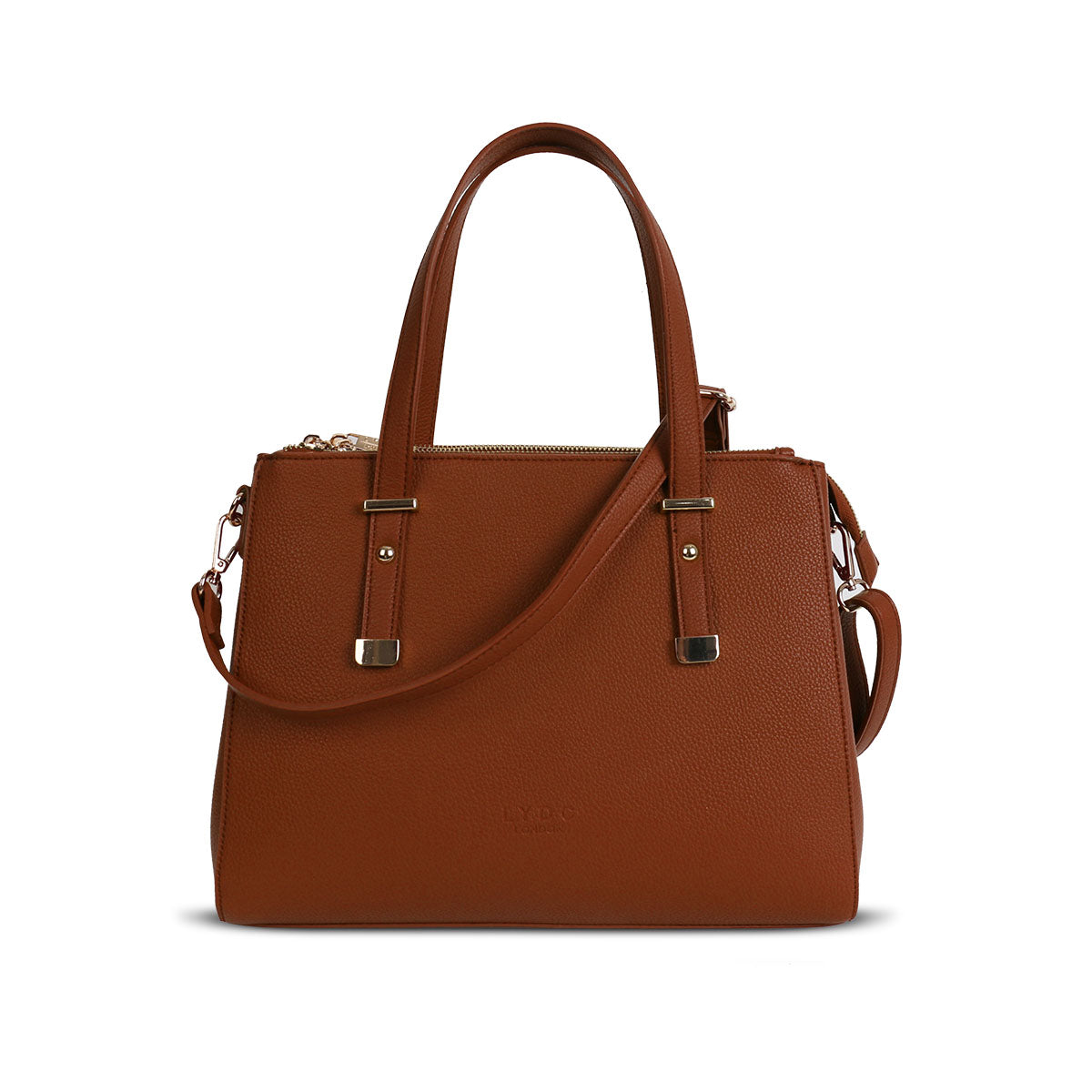 LYDC BUSINESS LAPTOP HANDBAG IN BROWN LARGE CAPACITY