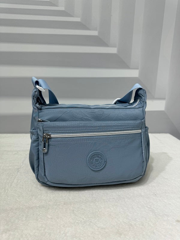 GESSY NYLON FRONT ZIP SQUARE BAG