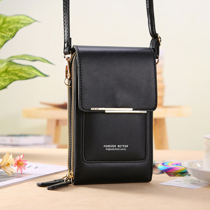 GESSY ZIP CROSSBODY FLAP PHONE BAG WITH CARD HOLDER