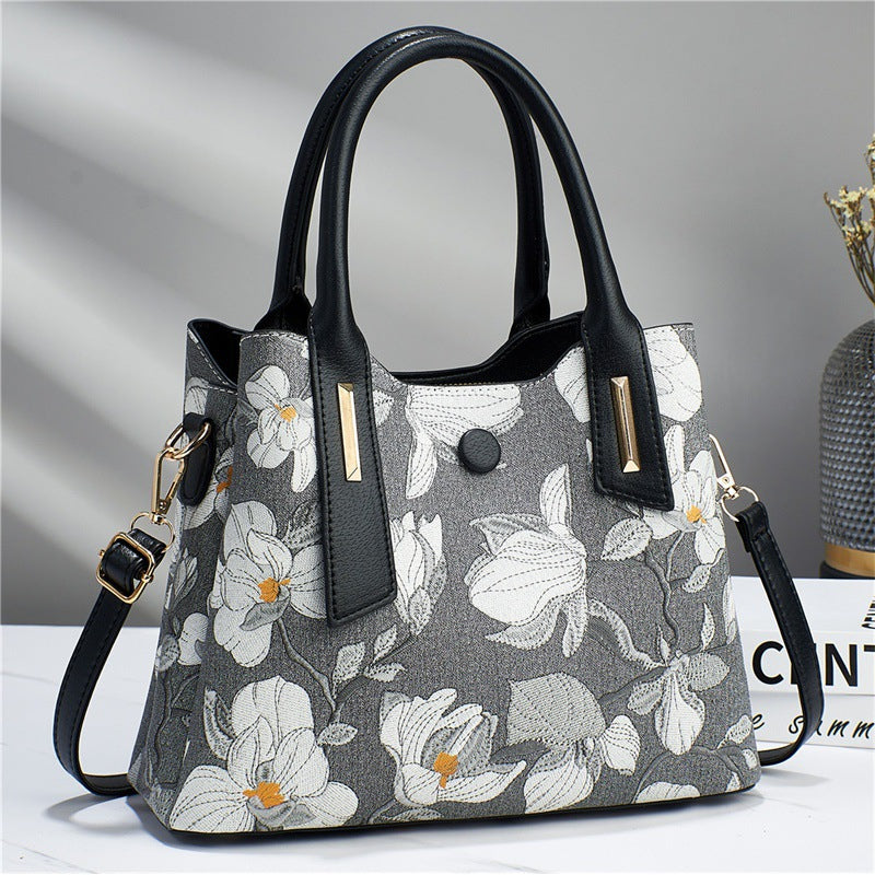 GESSY FLORA PRINT TOP HANDLE HANDBAG