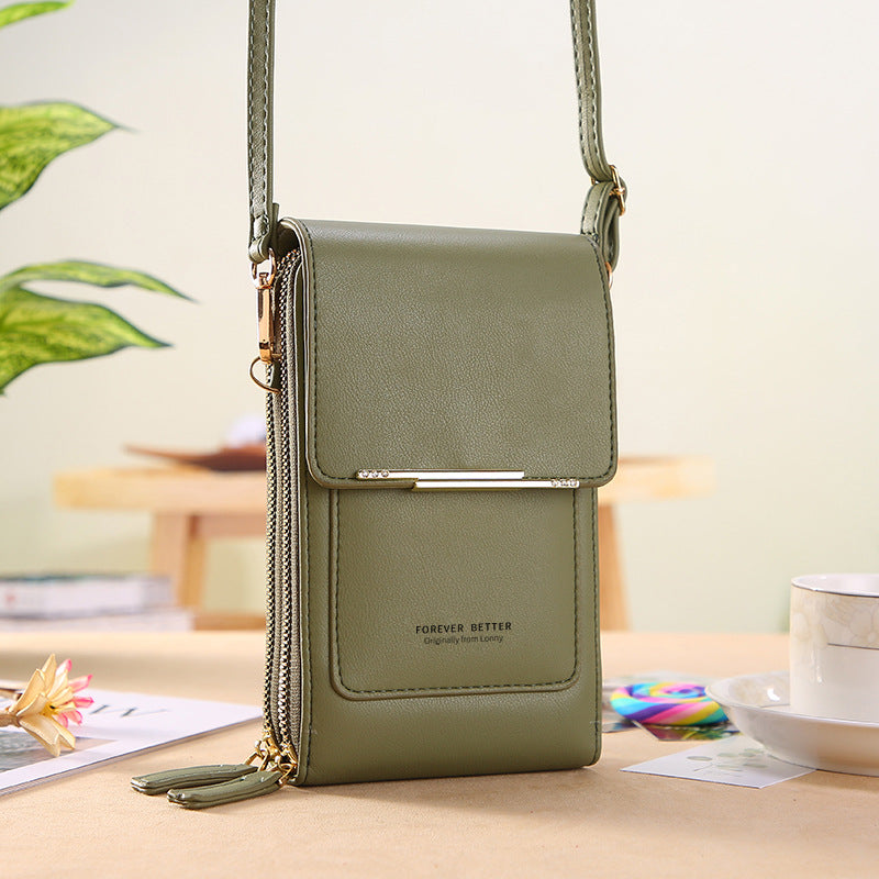 GESSY ZIP CROSSBODY FLAP PHONE BAG WITH CARD HOLDER