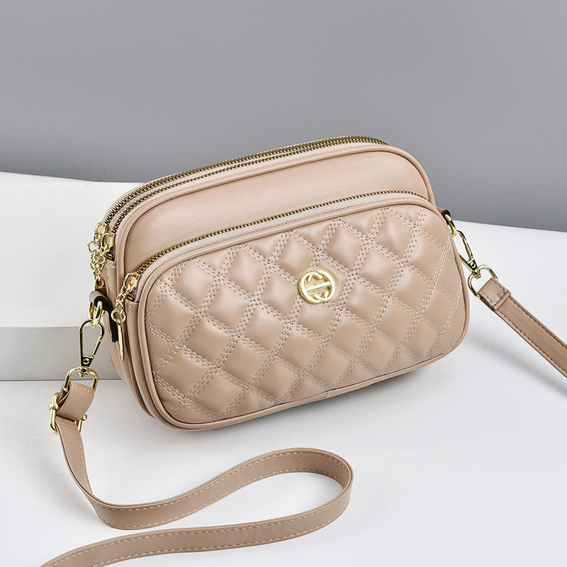 GESSY QUILTED FRONT DIAMOND SHAPE CROSSBODY BAG