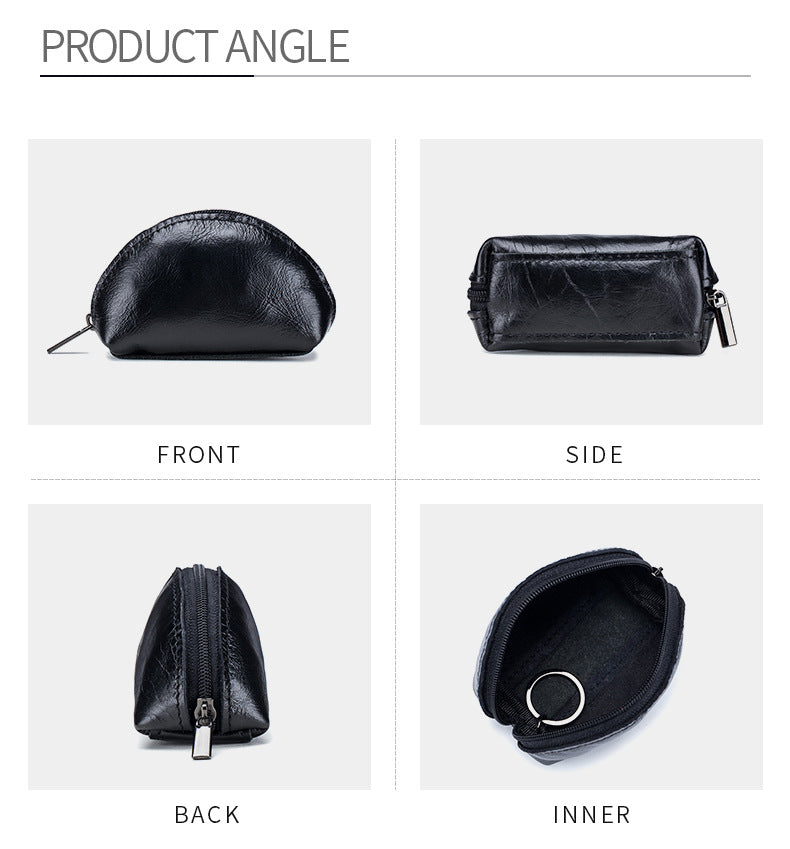 GESSY SHELL SHAPED LEATHER COIN PURSE