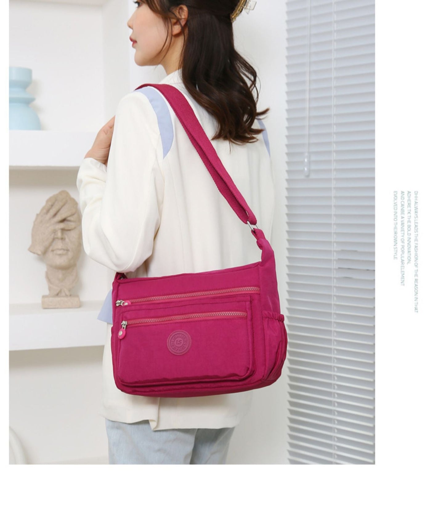 GESSY MEDIUM NYLON PRINTED BAG