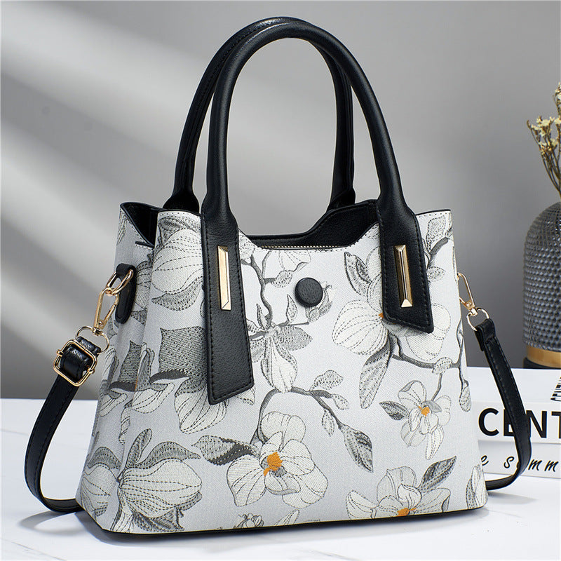 GESSY FLORA PRINT TOP HANDLE HANDBAG