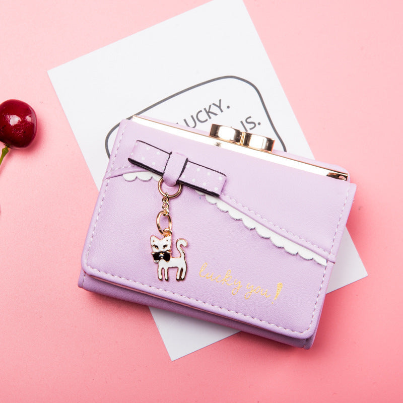 GESSY KITTY DECOR SHORT CUTE PURSE