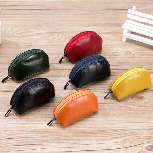 GESSY SHELL SHAPED LEATHER COIN PURSE