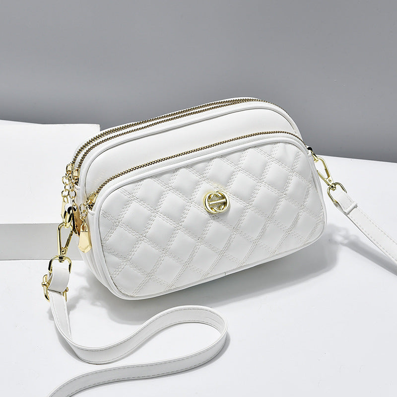 GESSY QUILTED FRONT DIAMOND SHAPE CROSSBODY BAG