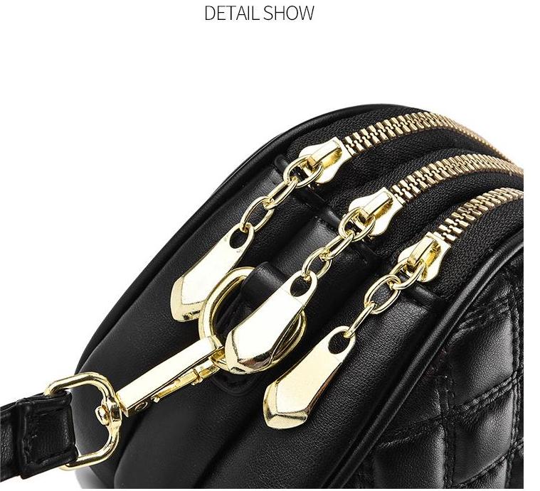 GESSY QUILTED FRONT DIAMOND SHAPE CROSSBODY BAG