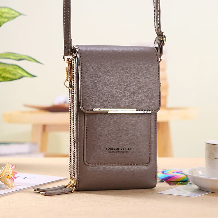 GESSY ZIP CROSSBODY FLAP PHONE BAG WITH CARD HOLDER