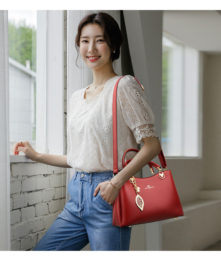 GESSY PU LEATHER TOTE BAG