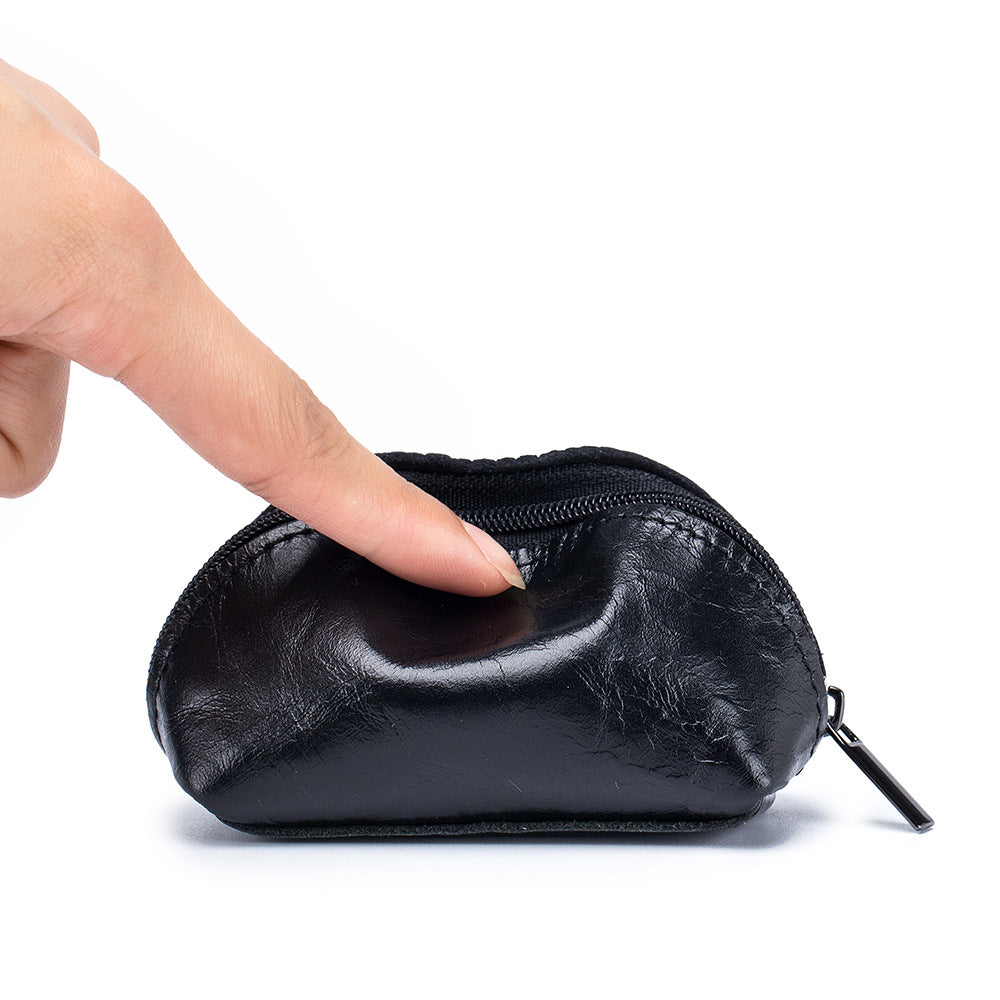 GESSY SHELL SHAPED LEATHER COIN PURSE