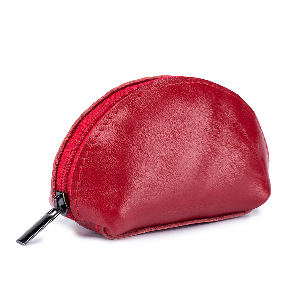 GESSY SHELL SHAPED LEATHER COIN PURSE