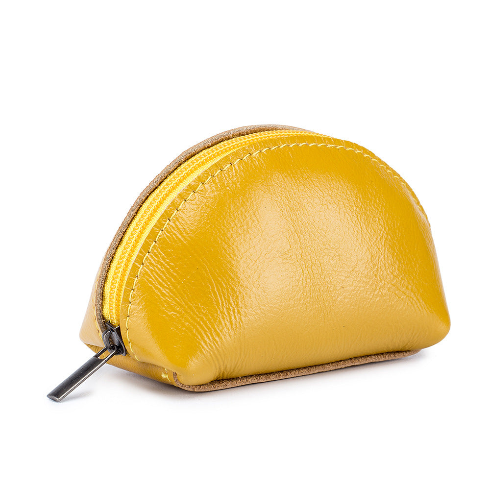 GESSY SHELL SHAPED LEATHER COIN PURSE