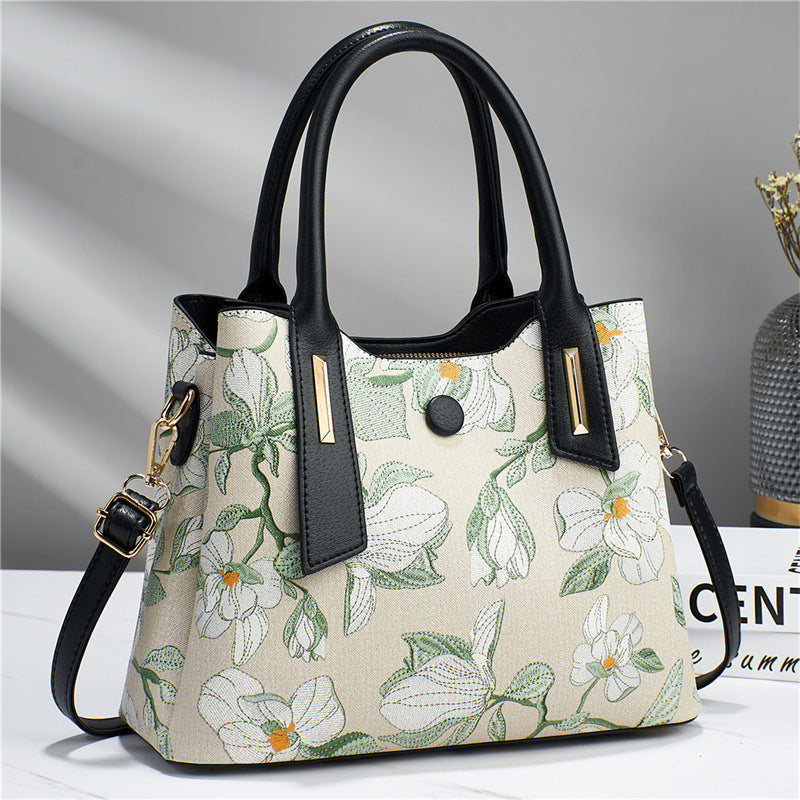 GESSY FLORA PRINT TOP HANDLE HANDBAG