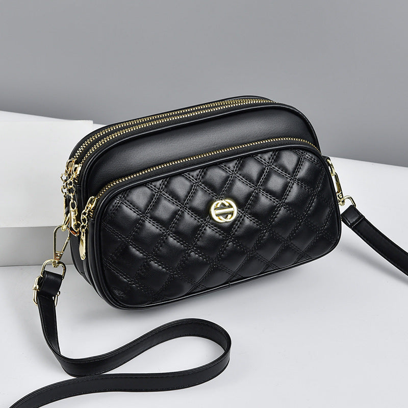 GESSY QUILTED FRONT DIAMOND SHAPE CROSSBODY BAG