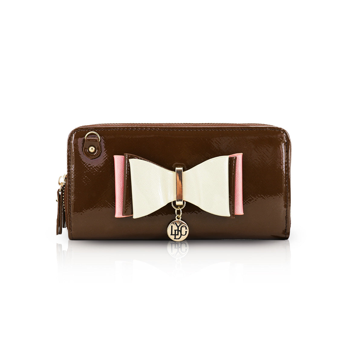 LYDC BOW DETAILED PURSE IN COFFEE