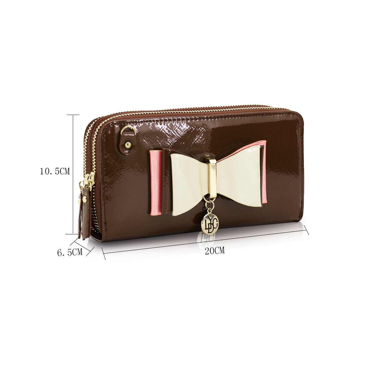 LYDC BOW DETAILED PURSE IN COFFEE