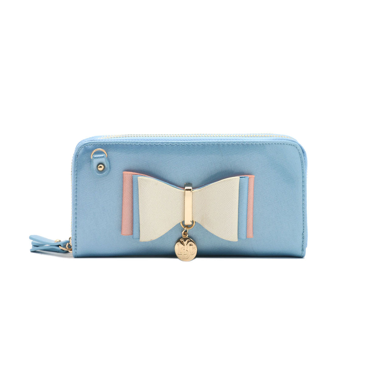 LYDC BOW DETAILED PURSE IN LIGHT BLUE