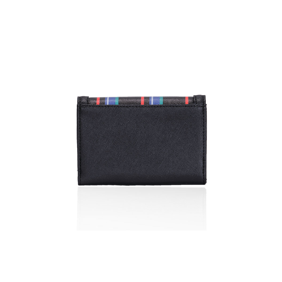 LYDC MULTICOLOUR GEOMETRIC MINI PURSE IN BLACK & RED&YELLOW