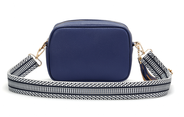 GESSY CAMERA TASSEL CLUTCH BAG WITH OPTIONAL PATTERNED SHOULDER STRAP