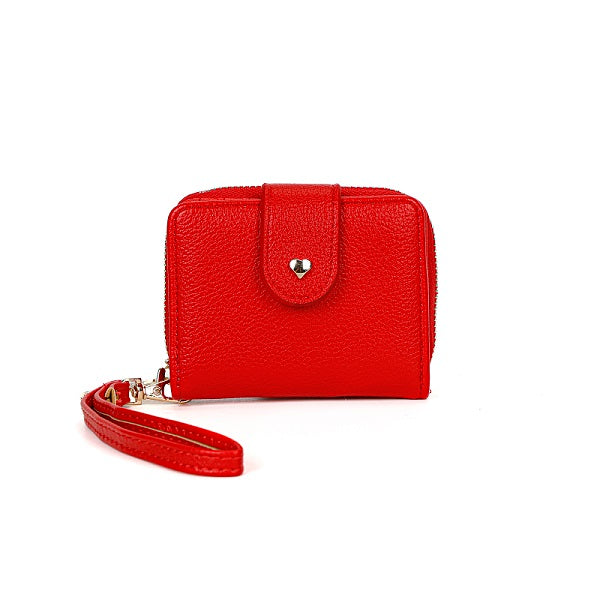 GESSY SOLID COLOR SMALL FOLD PURSE