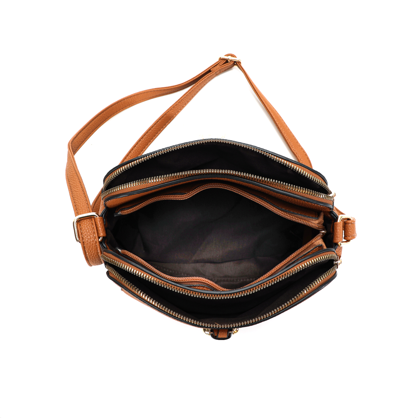 GESSY RING DECOR HANDBAG IN BROWN