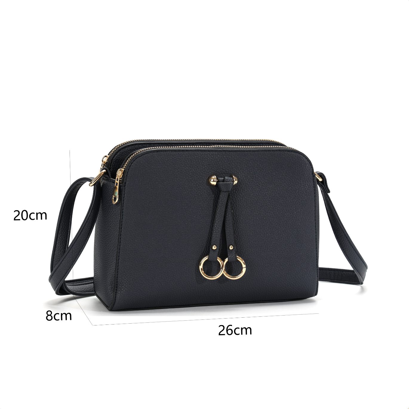 GESSY RING DECOR HANDBAG IN BLUE