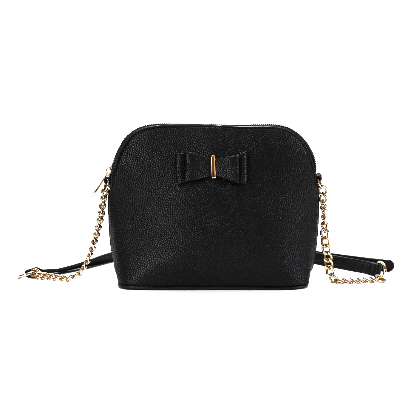 GESSY FRONT BOW TIE DECOR GROSS BODY BAG IN BLACK