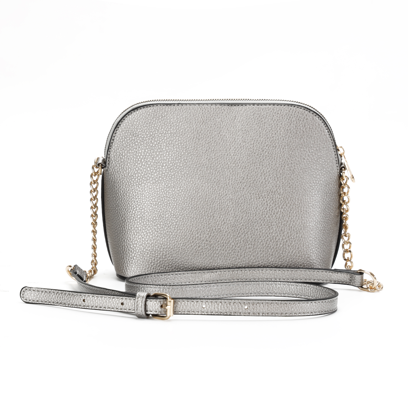 GESSY FRONT BOW TIE DECOR GROSS BODY BAG IN PEWTER