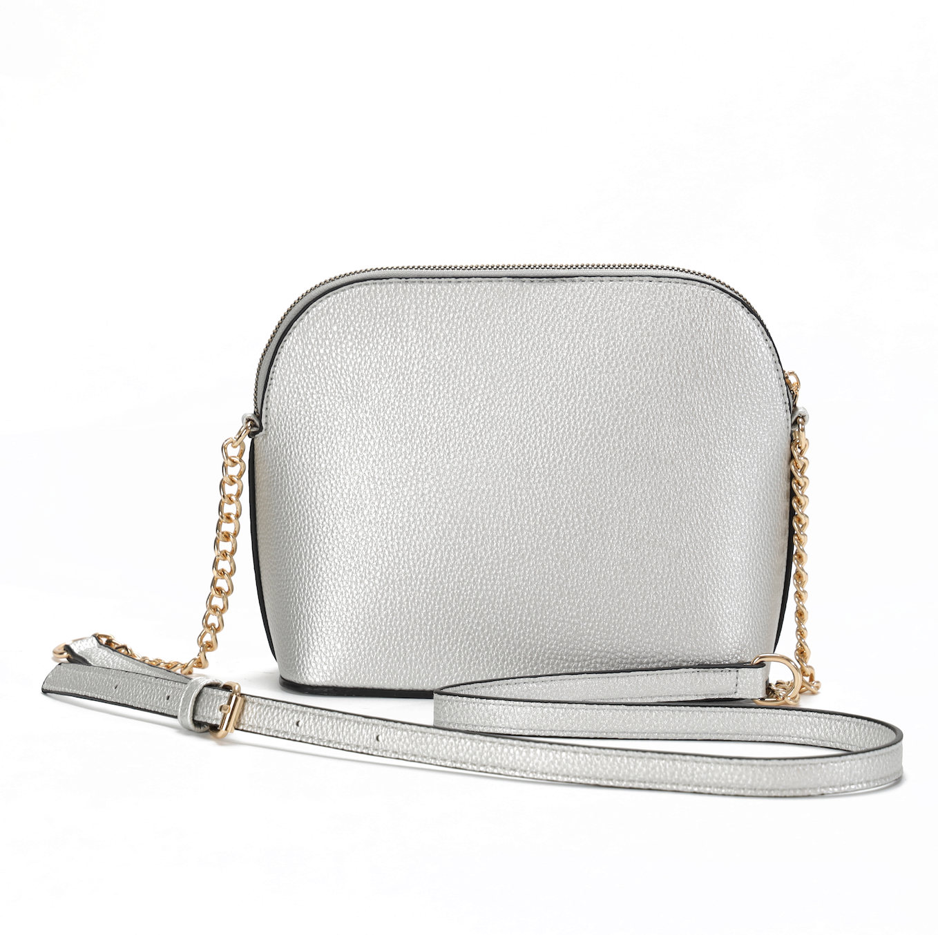 GESSY FRONT BOW TIE DECOR GROSS BODY BAG IN SILVER