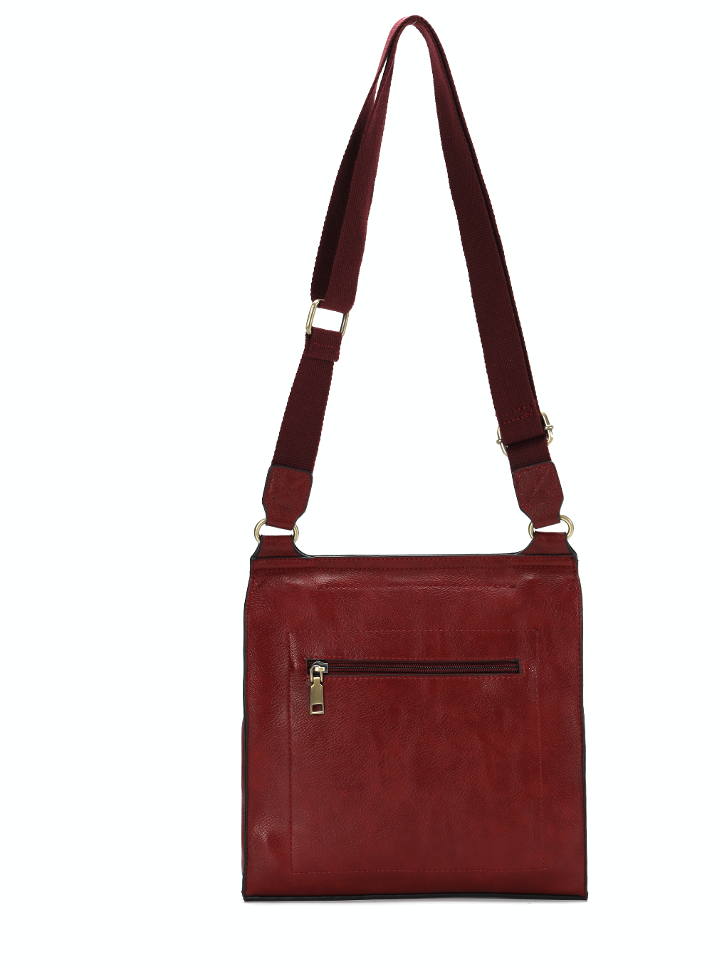 GESSY MESSENGER CROSS BODY BAG TWIST LOCKER IN WINE